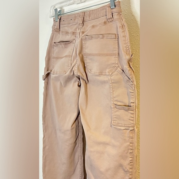 Hollister High Rise Utility Dad Pants Light Pale Pink Denim Size 24 - Picture 4 of 5
